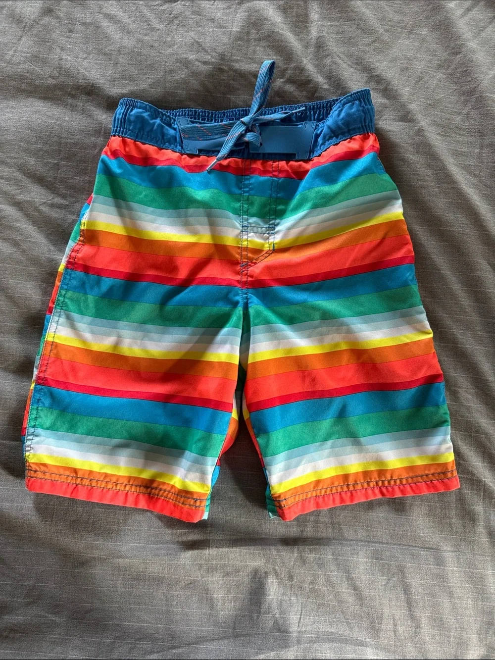 Cat & Jack Rainbow Stripe Swim Trunks